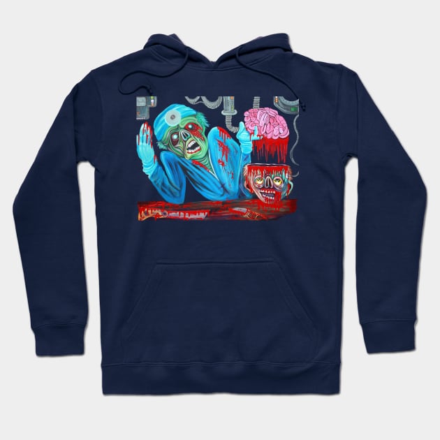 Zombie Brain Surgeon Hoodie by barbosaart